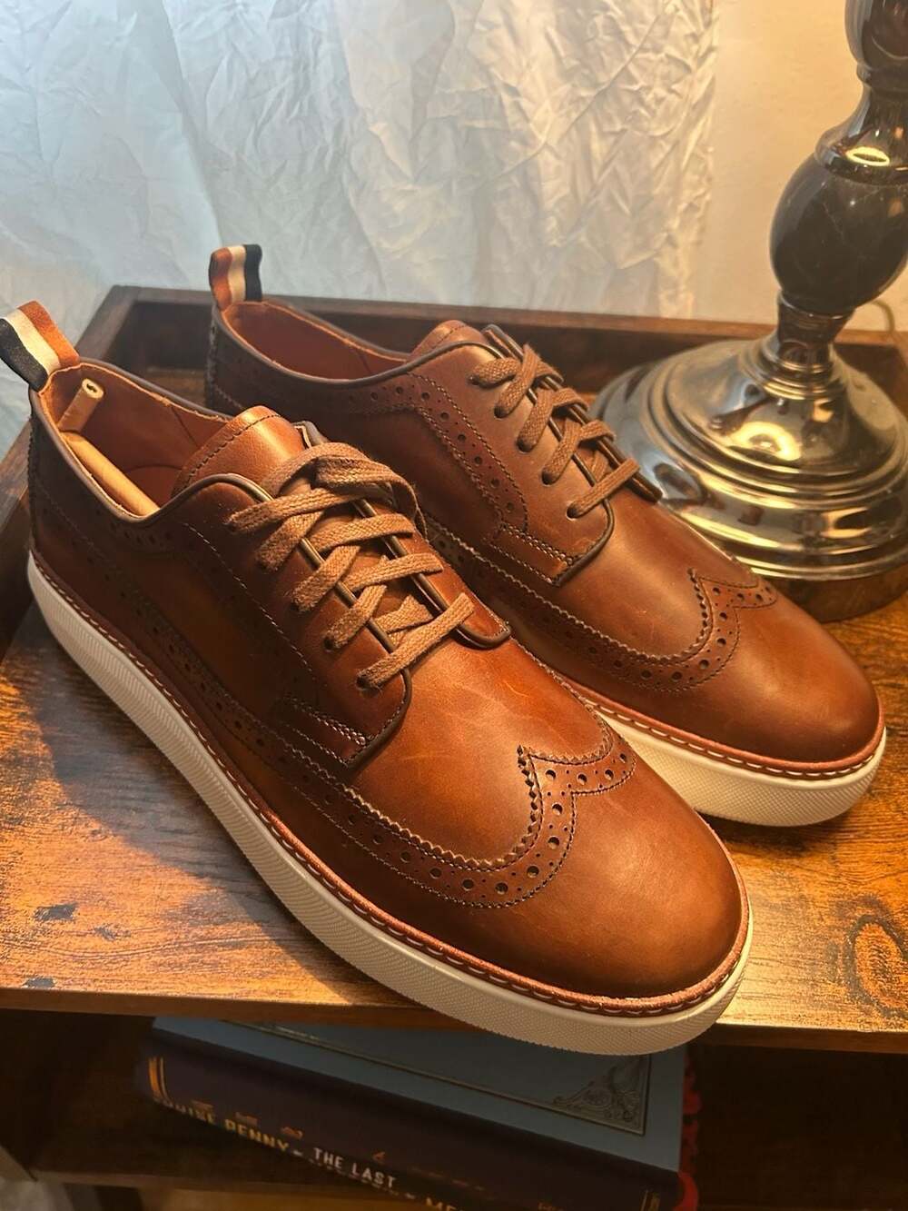 Allen Edmonds Tremont Wing Leather Sneaker - Brown Size 9D